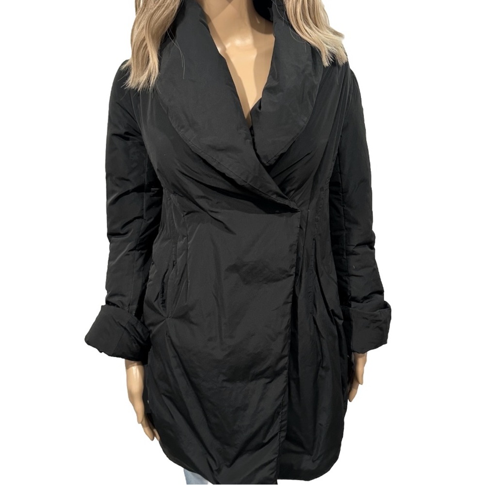Donna Karan Italy Black Down Winter Coat Small